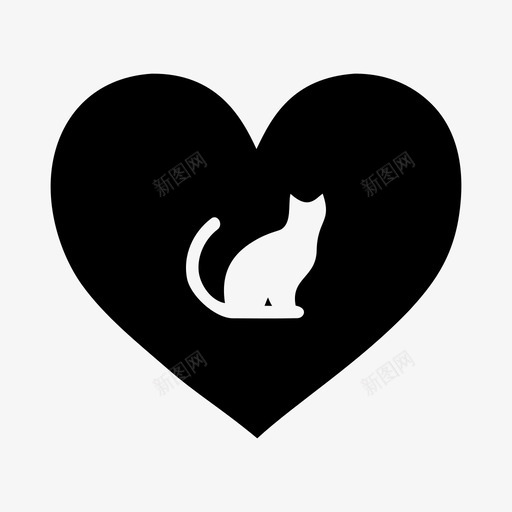 爱猫的人心喜欢svg_新图网 https://ixintu.com 爱猫 人爱 人心 喜欢 宠物