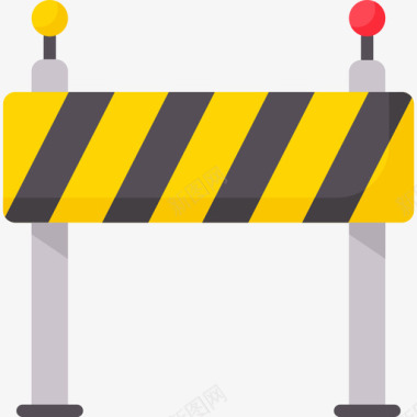 施工危险横幅警示和警示5平面图标