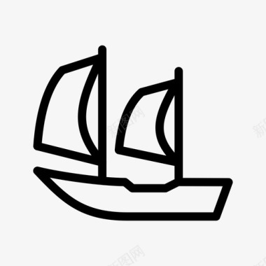 船邮轮海上图标