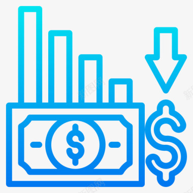 货币金融165梯度图标