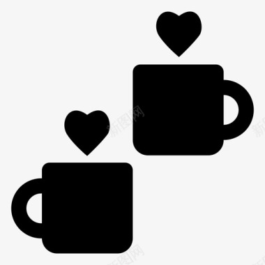 最爱的茶杯咖啡杯最爱的茶图标