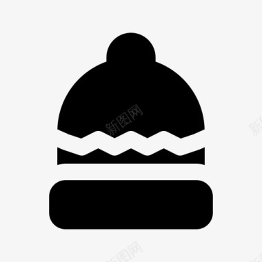 暖帽南极洲冷图标