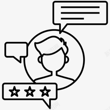 客户评论聊天反馈图标