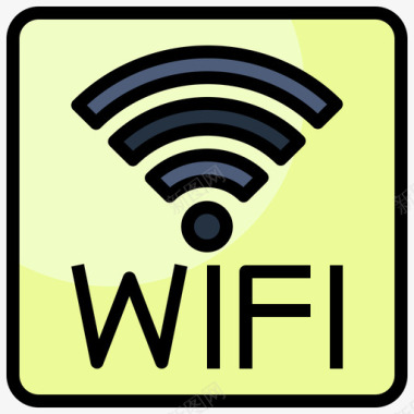 Wifi103博物馆线性颜色图标