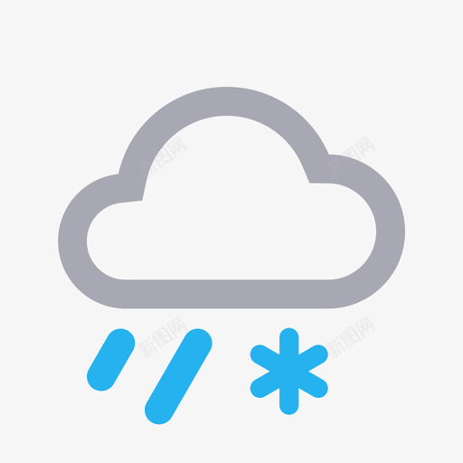 雨夹雪2svg_新图网 https://ixintu.com 雨夹雪