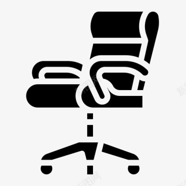 办公椅家具工作图标
