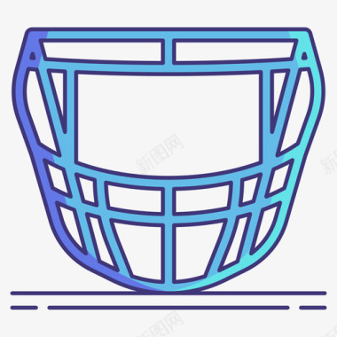 面罩美式橄榄球50线颜色图标