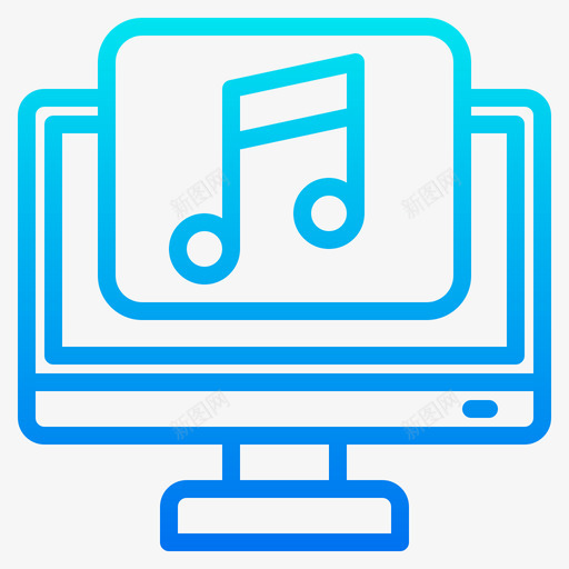音乐计算机应用3渐变svg_新图网 https://ixintu.com 音乐 计算机 应用 渐变