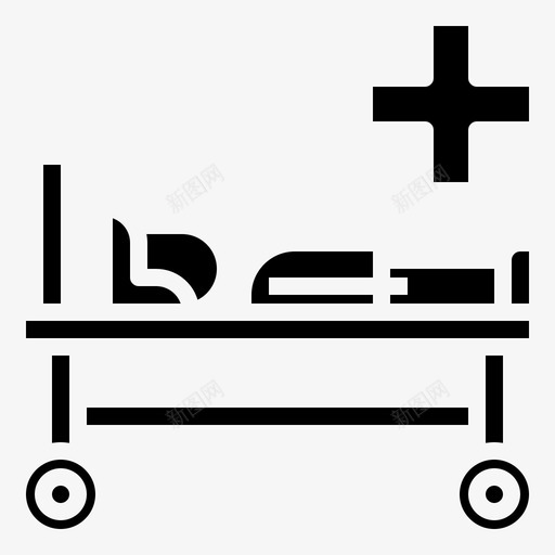卧床不起急诊病人svg_新图网 https://ixintu.com 卧床不起 急诊 病人 运输 运输车 车轮 残疾 标志