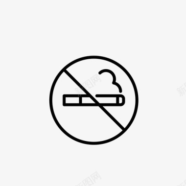 禁止吸烟机场飞机图标