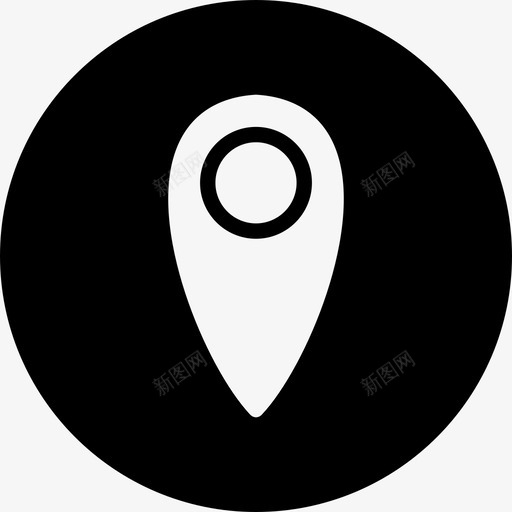 位置标记地理位置地图和导航圆形填充svg_新图网 https://ixintu.com 位置 标记 地理位置 地图 导航 圆形 填充
