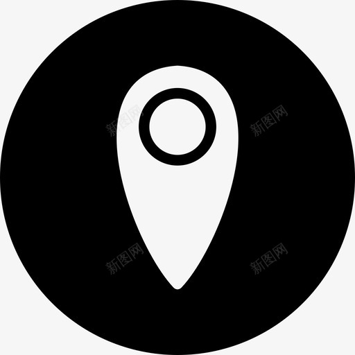 位置标记地理位置地图和导航圆形填充svg_新图网 https://ixintu.com 位置 标记 地理位置 地图 导航 圆形 填充