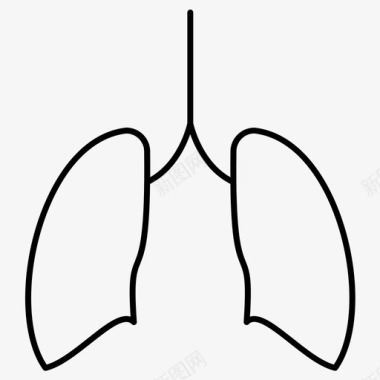 肺身体部位胸部图标