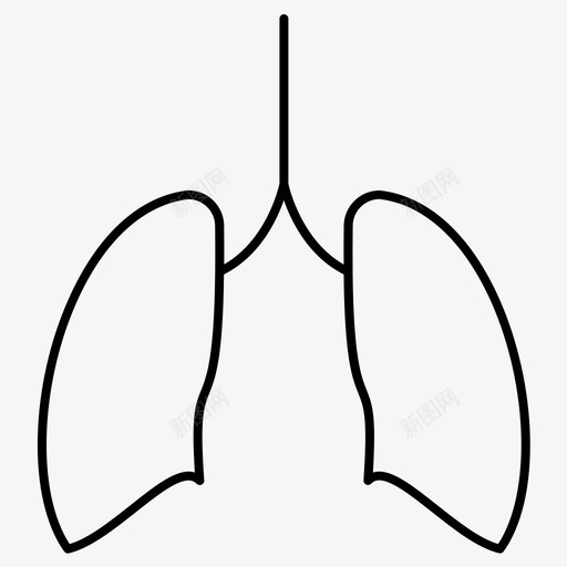 肺身体部位胸部svg_新图网 https://ixintu.com 身体 部位 胸部 医疗卫生 常规