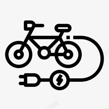 电动自行车小工具37直线型图标