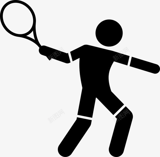 网球运动员挥杆动作摆动svg_新图网 https://ixintu.com 网球 运动员 挥杆 动作 摆动 棒形