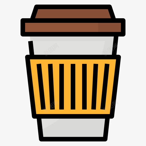 咖啡预算和费用2线性颜色svg_新图网 https://ixintu.com 咖啡 预算 费用 线性 颜色