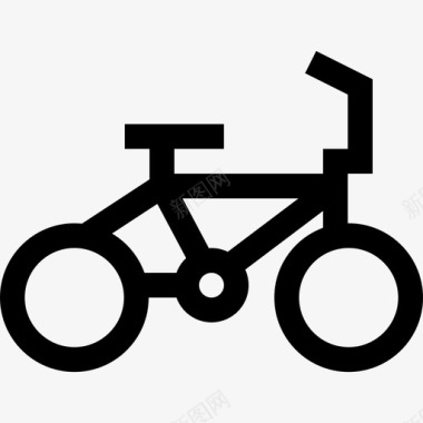 自行车青少年直线型图标