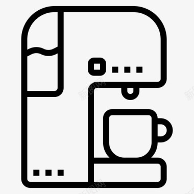 浓缩咖啡机商务咖啡图标