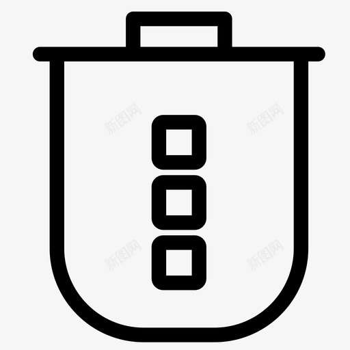 垃圾桶界面工具和器具svg_新图网 https://ixintu.com 垃圾桶 界面 工具 器具
