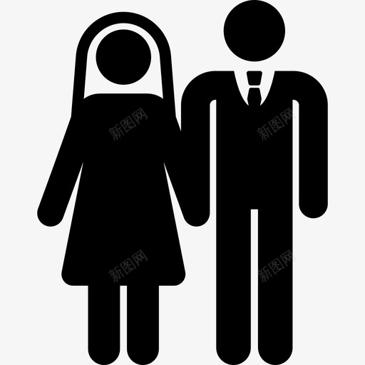 新婚夫妇婚礼254已填充svg_新图网 https://ixintu.com 新婚夫妇 婚礼 填充