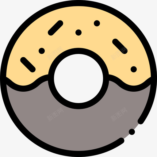 甜甜圈instagram重点报道食物1线性颜色svg_新图网 https://ixintu.com 甜甜圈 重点 报道 食物 线性 颜色