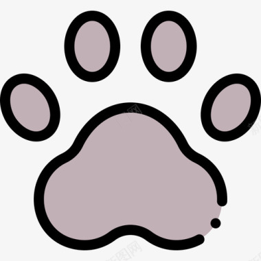 爪印instagram突出宠物故事线性颜色图标
