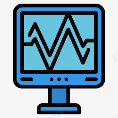 监视器医用239线性颜色图标