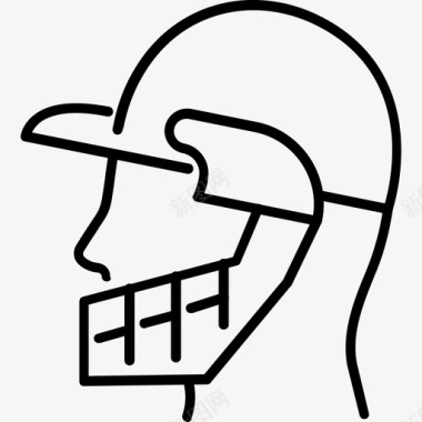头盔板球装备图标