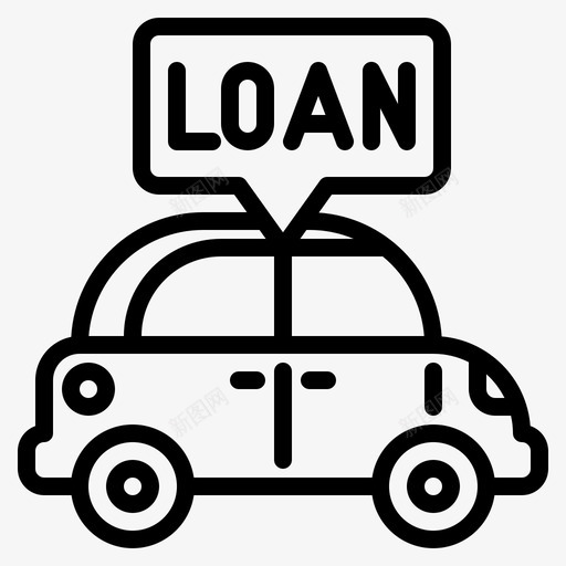 汽车贷款9号银行直线型svg_新图网 https://ixintu.com 汽车贷款 银行 直线 线型