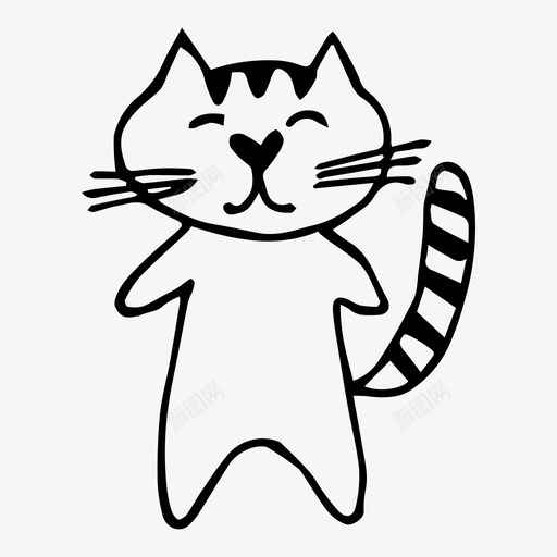 猫卡通宠物svg_新图网 https://ixintu.com 卡通 宠物 动物