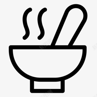 汤汤碗汤匙图标