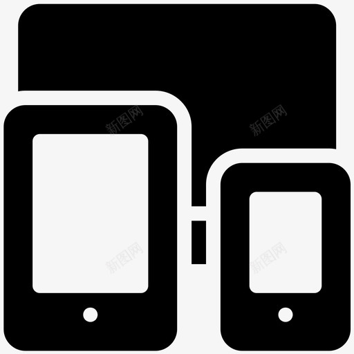 两个设备电话位置svg_新图网 https://ixintu.com 两个 设备 图标 电话 位置 平板电脑 可视化 网页 填充