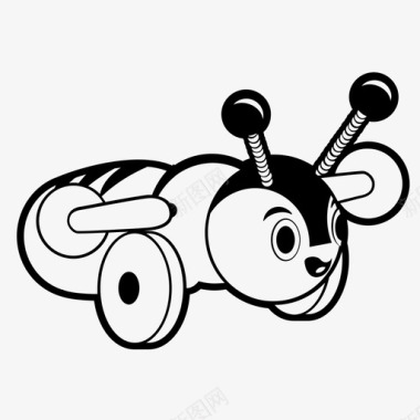 嗡嗡蜜蜂玩具儿童玩具猕猴桃图标