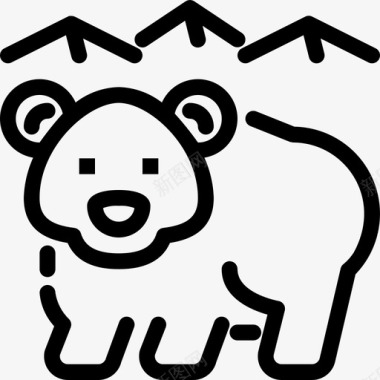 熊动物北海道图标