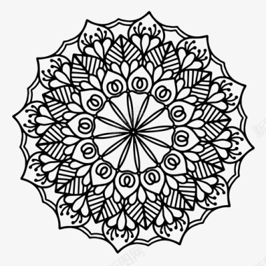 曼陀罗设计zentangle图标