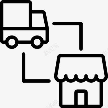 送货网上购物送货网购电子商务图标