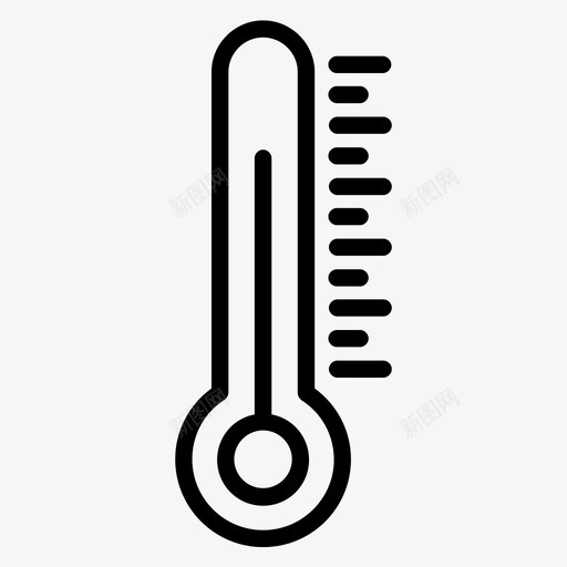 温度计诊断医疗svg_新图网 https://ixintu.com 医疗 温度计 诊断 温度 线图 图标