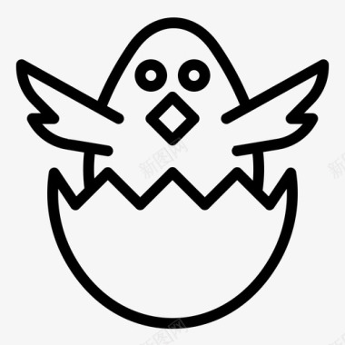 鸡复活节蛋图标