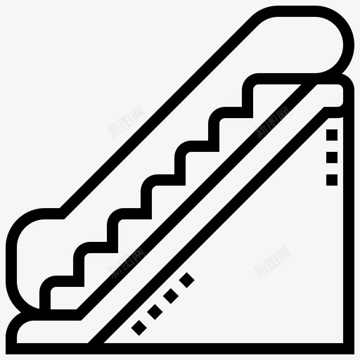 自动扶梯电子梯子svg_新图网 https://ixintu.com 自动扶梯 电子 梯子 楼梯 交通 公共服务 线路