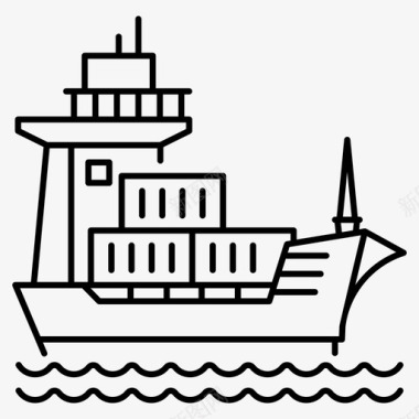 海运船货船图标