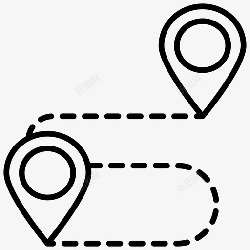 路线定位销位置指针svg_新图网 https://ixintu.com 路线 定位 位置 指针 路线图 行驶 距离 地图 导航 航线 图标