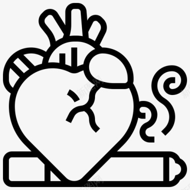 心脏病血压吸烟图标