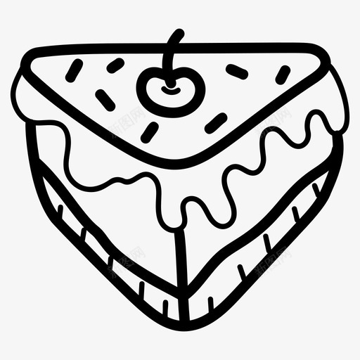 蛋糕画蛋糕片甜点svg_新图网 https://ixintu.com 蛋糕 甜点 糕点 食品 饮料 手绘 图标