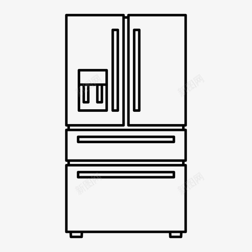 冰箱家用电器厨房用具svg_新图网 https://ixintu.com 冰箱 家用电器 厨房用具 四季