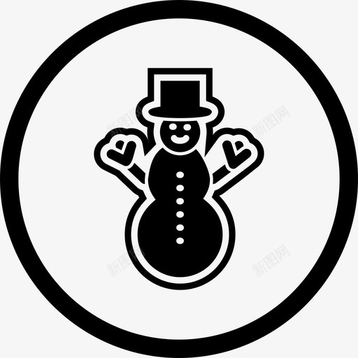 雪人冬天天气svg_新图网 https://ixintu.com 雪人 冬天 天气