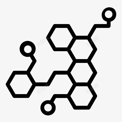 网络与科学生物化学大脑svg_新图网 https://ixintu.com 网络 科学 生物化学 大脑 神经学 图标 大纲