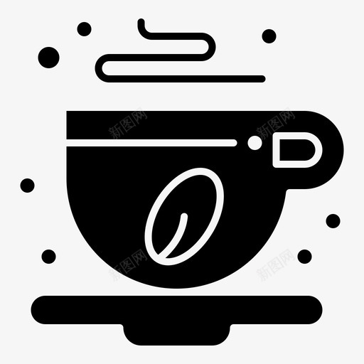 咖啡咖啡杯叶子svg_新图网 https://ixintu.com 咖啡 咖啡杯 叶子 马克 咖啡厅 实心 雕文