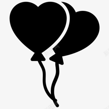 爱情气球心形气球派对气球图标