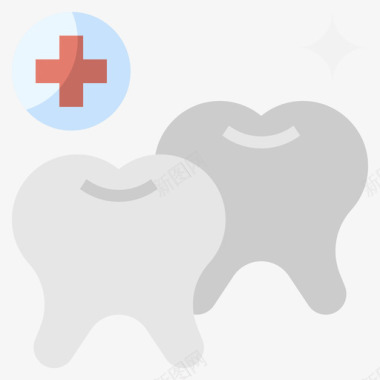 健康牙齿健康79扁平图标